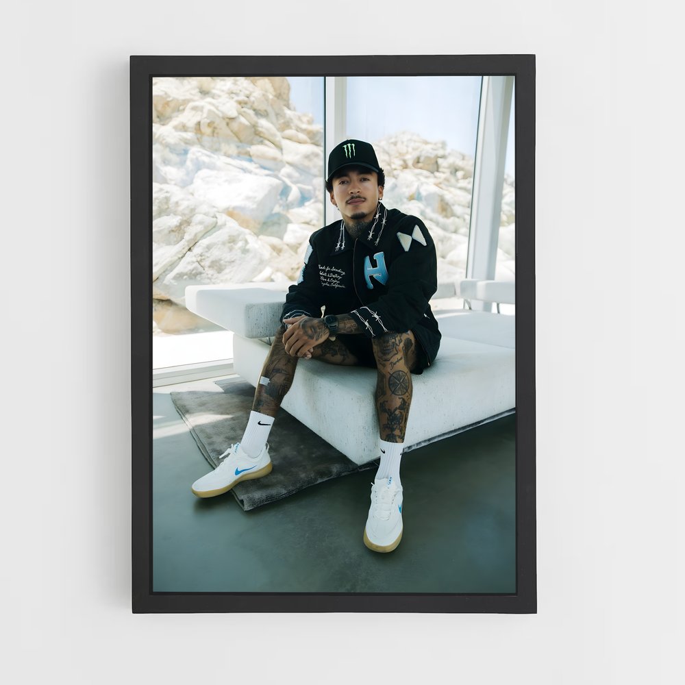 Poster Chill avec Nyjah – affiche Skateboard (vue 2)